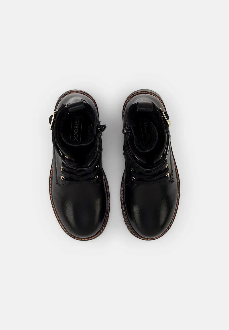 Friboo Niños LEATHER BOOTIES - Botines Con Cordones - Black 6 Friboo Niños LEATHER BOOTIES - Botines Con Cordones - Black - Imagen 4