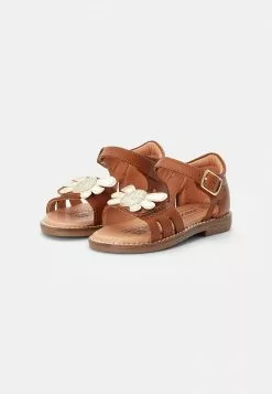 Friboo Niños LEATHER SANDALS - Sandalias - Gold/cognac