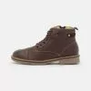 Friboo Niños Botines Con Cordones - Dark Brown